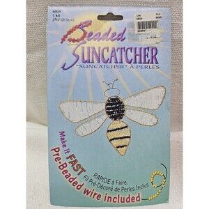 Vintage BEE Beaded Sun catcher DIY Kit Bumblebee Fibre Craft Pre-Beaded Wire New
